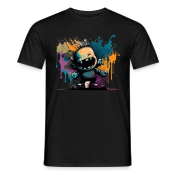 An image inspired by street art - T-shirt homme - noir - Devant - AI Model Male 178 light (178cm)