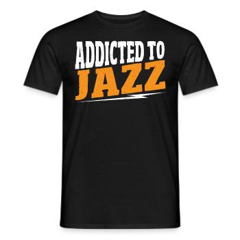 Accro au jazz jazz musique jazz jazz auditeur - T-shirt homme - noir - Devant - AI Model Male 178 light (178cm)