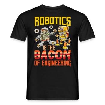 La robotique est le bacon de l’ingénierie pour la robotique - T-shirt homme - noir - Devant - AI Model Male 178 light (178cm)