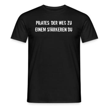 Pilates - Pilates: Der Weg zu einem stärkeren Du - Männer T-Shirt - Schwarz - Vorne - AI Model Male 178 light (178cm)
