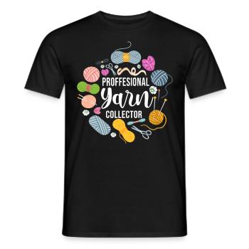 Knitting Knitter Professional Yarn - Männer T-Shirt - Schwarz - Vorne - AI Model Male 178 light (178cm)