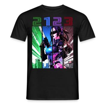 2123 - T-shirt homme - noir - Devant - AI Model Male 178 light (178cm)