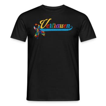 Enfants autistes Confiance et justice - T-shirt homme - noir - Devant - AI Model Male 178 light (178cm)