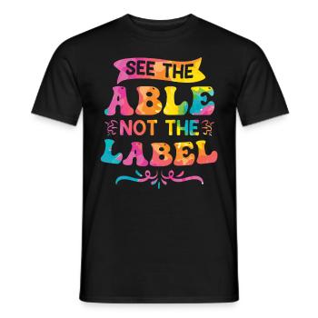 Inklusion benachteiligte Kinder Akzeptanz - Männer T-Shirt - Schwarz - Vorne - AI Model Male 178 light (178cm)