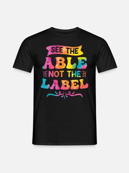 Inklusion benachteiligte Kinder Akzeptanz - Männer T-Shirt - Schwarz