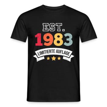 40 Jahre limitierte Auflage 40. Geburtstag - Männer T-Shirt - Schwarz - Vorne - AI Model Male 178 light (178cm)