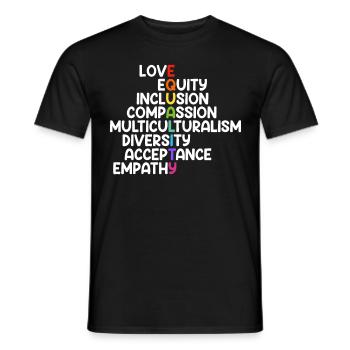 Inclusion Compassion Personnes handicapées - T-shirt homme - noir - Devant - AI Model Male 178 light (178cm)