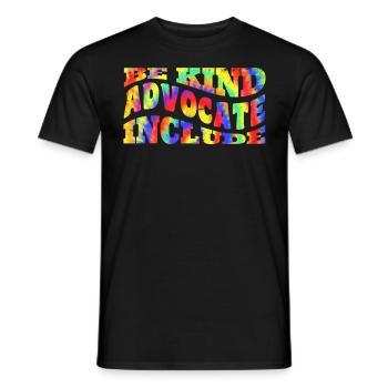 Be Kind Awareness Acceptance handicap Inclusion - Men's T-Shirt - black - Front - AI Model Male 178 light (178cm)