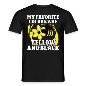 Beekeeper Favorite Colors Yellow & Black Bee Beekeeping - Men's T-Shirt - black - Front - AI Model Male 178 light (178cm)