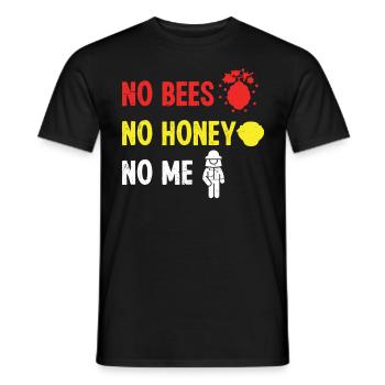Beekeeper No Bees No Honey No Me Honey Bees Beekeeping - Men's T-Shirt - black - Front - AI Model Male 178 light (178cm)