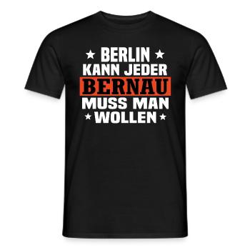 Bernau - Männer T-Shirt - Schwarz - Vorne - AI Model Male 178 light (178cm)
