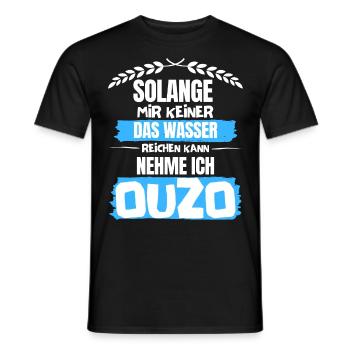 Ouzo Slogan pour les Grecs Une Ouzo par jour Ouzo Party - T-shirt homme - noir - Devant - AI Model Male 178 light (178cm)