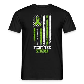 La santé mentale lutte contre la stigmatisation - T-shirt homme - noir - Devant - AI Model Male 178 light (178cm)