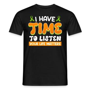 Mentale Gesundheit Dein Leben zählt Selbstachtung - Männer T-Shirt - Schwarz - Vorne - AI Model Male 178 light (178cm)