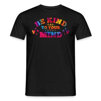 Soyez gentil avec votre Santé mentale - T-shirt homme - noir - Devant - AI Model Male 178 light (178cm)