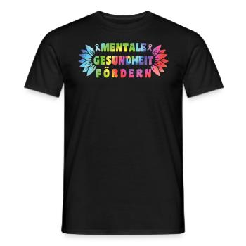 Mentale Gesundheit fördern Selbstachtung Mental - Männer T-Shirt - Schwarz - Vorne - AI Model Male 178 light (178cm)