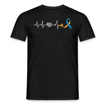 Down Syndrome Awareness Loop Extra - Men's T-Shirt - black - Front - AI Model Male 178 light (178cm)