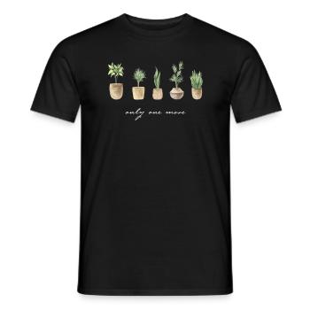 Only one plant left, horticulture flower garden - Men's T-Shirt - black - Front - AI Model Male 178 light (178cm)