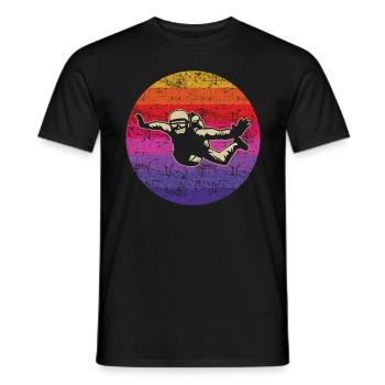Skydiving Parachute Skydive Skydiver Parachuting - Men's T-Shirt - black - Front - AI Model Male 178 light (178cm)