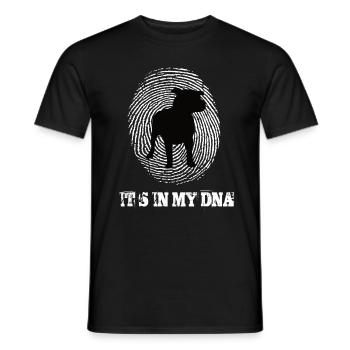 Pitbull Hund Its In My Dna - Männer T-Shirt - Schwarz - Vorne - AI Model Male 178 light (178cm)