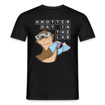 Chimiste Otter Spruch -Juste une journée de laboratoire - T-shirt homme - noir - Devant - AI Model Male 178 light (178cm)