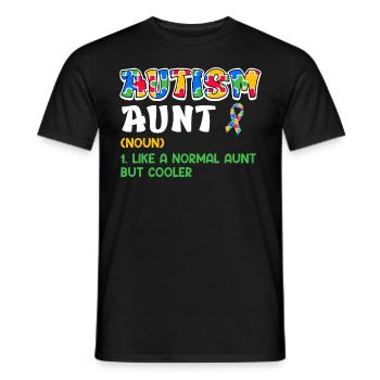 Sensibilisation à l’autisme Tante enfant autiste - T-shirt homme - noir - Devant - AI Model Male 178 light (178cm)