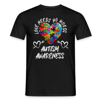 Autismus Awareness Liebe und Gerechtigkeit - Männer T-Shirt - Schwarz - Vorne - AI Model Male 178 light (178cm)
