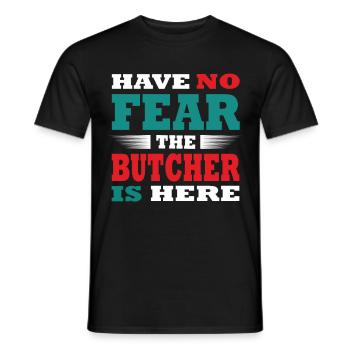 N’ayez pas peur que le boucher soit là Outfit - T-shirt homme - noir - Devant - AI Model Male 178 light (178cm)