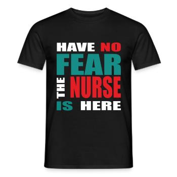 N’ayez pas peur que l’infirmière soit là Outfit - T-shirt homme - noir - Devant - AI Model Male 178 light (178cm)