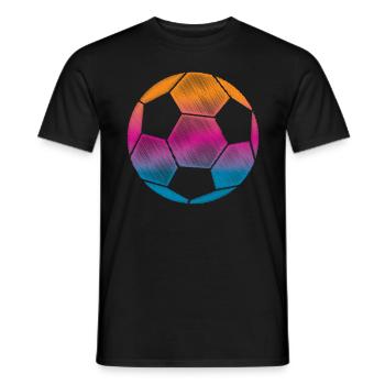 Ball Fussball Silhouette - Männer T-Shirt - Schwarz - Vorne - AI Model Male 178 light (178cm)