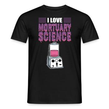 I Love Mortuary Science Mortician Funeral Director - Men's T-Shirt - black - Front - AI Model Male 178 light (178cm)