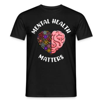 Promotion de la santé mentale Santé mentale - T-shirt homme - noir - Devant - AI Model Male 178 light (178cm)