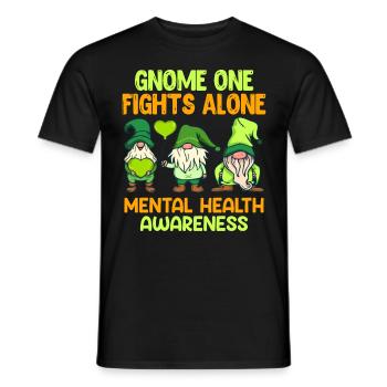 Sensibilisation au geistige de la santé mentale Gesundheit - T-shirt homme - noir - Devant - AI Model Male 178 light (178cm)