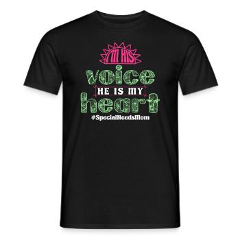 Inclusion Sensibilisation Diversité handicap - T-shirt homme - noir - Devant - AI Model Male 178 light (178cm)