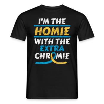 Down syndrome Love my extra - Men's T-Shirt - black - Front - AI Model Male 178 light (178cm)