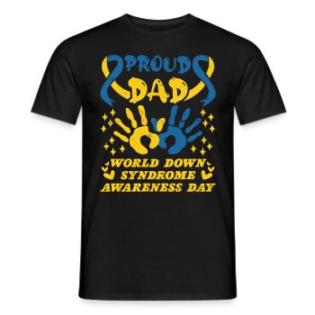 Down Syndrom Awareness Dad extra Chromosom - Männer T-Shirt - Schwarz - Vorne - AI Model Male 178 light (178cm)