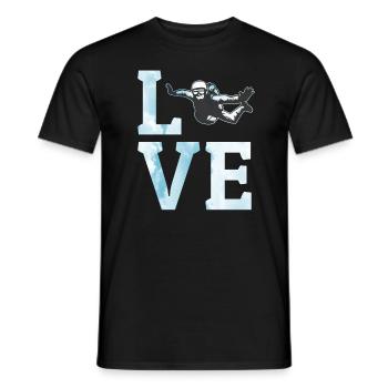 Parachute parachute parachutiste parachutiste parachutisme - T-shirt homme - noir - Devant - AI Model Male 178 light (178cm)