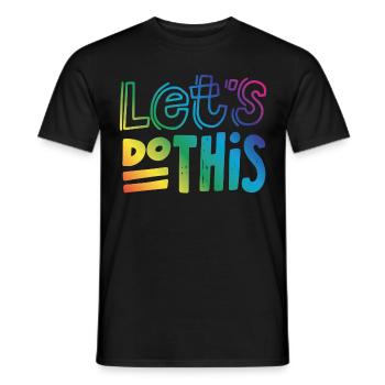 Let's do this Motivation - Men's T-Shirt - black - Front - AI Model Male 178 light (178cm)