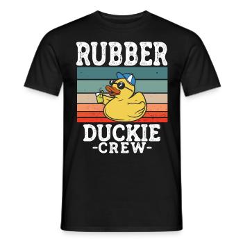 Rubber Duck Yellow Duck Crew Bathing Ducks Ducks - Men's T-Shirt - black - Front - AI Model Male 178 light (178cm)