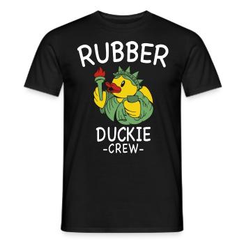 Gummiente Gelbe Ente Crew Badeenten Enten Enten - Männer T-Shirt - Schwarz - Vorne - AI Model Male 178 light (178cm)