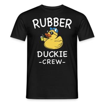 Rubber Duck Yellow Duck Crew Bathing Ducks Ducks - Men's T-Shirt - black - Front - AI Model Male 178 light (178cm)
