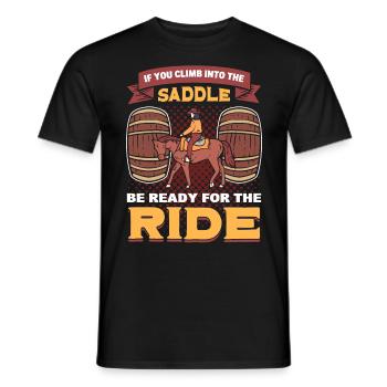 Rodeo Bullriding Western Pferd Show Jumping Bull - Männer T-Shirt - Schwarz - Vorne - AI Model Male 178 light (178cm)