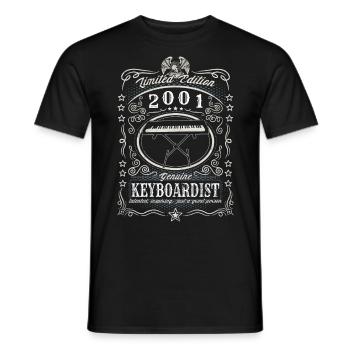 Vintage 2001 Keyboardist Geburtstag Geschenk Hobby - Männer T-Shirt - Schwarz - Vorne - AI Model Male 178 light (178cm)
