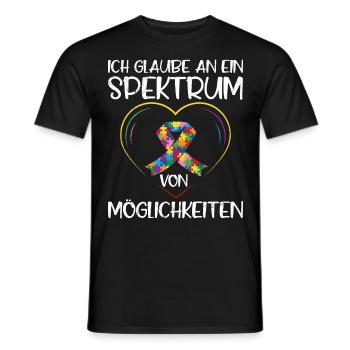 Autisme Je crois au spectre des possibilités - T-shirt homme - noir - Devant - AI Model Male 178 light (178cm)