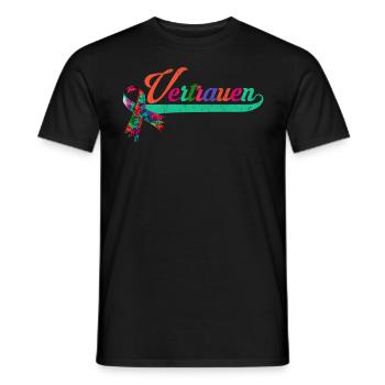 Conscience autistique Neurodiversité Autisme - T-shirt homme - noir - Devant - AI Model Male 178 light (178cm)