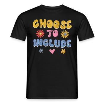 Akzeptanz handicap Inklusion ist eine Entscheidung - Männer T-Shirt - Schwarz - Vorne - AI Model Male 178 light (178cm)
