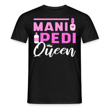 Mani Pedi Queen Nail Tech Technicien des ongles - T-shirt homme - noir - Devant - AI Model Male 178 light (178cm)