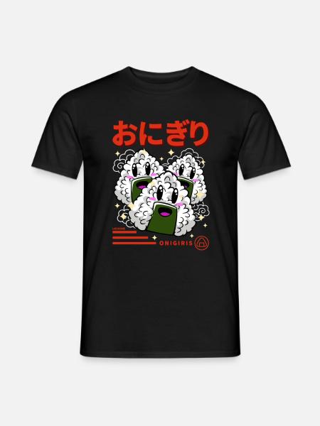 Japan small Onigiris Kanji - Men's T-Shirt - black