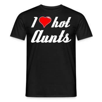 J’aime les tantes chaudes Ich liebe Tanten Männer Spruch - T-shirt homme - noir - Devant - AI Model Male 178 light (178cm)