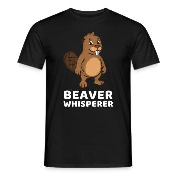 Beaver Whisperer - Männer T-Shirt - Schwarz - Vorne - AI Model Male 178 light (178cm)
